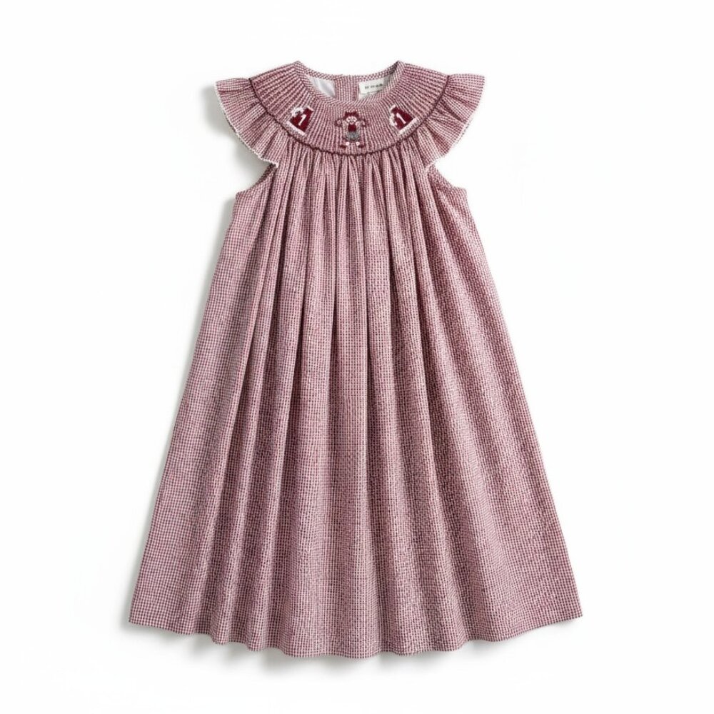 KREWE Girls Dress Size 5 Red Gingham Christmas Holiday Festive Party Babydoll